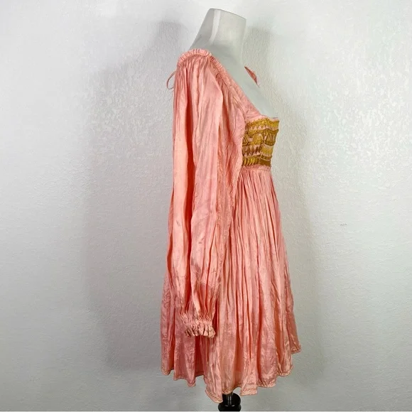 Free People Sahara Salmon Pink Mini Dress - Picture 7 of 10